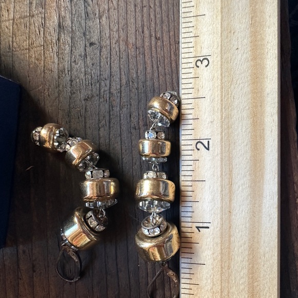 Vintage 1990s costume jewelry chandelier earrings - Picture 7 of 13